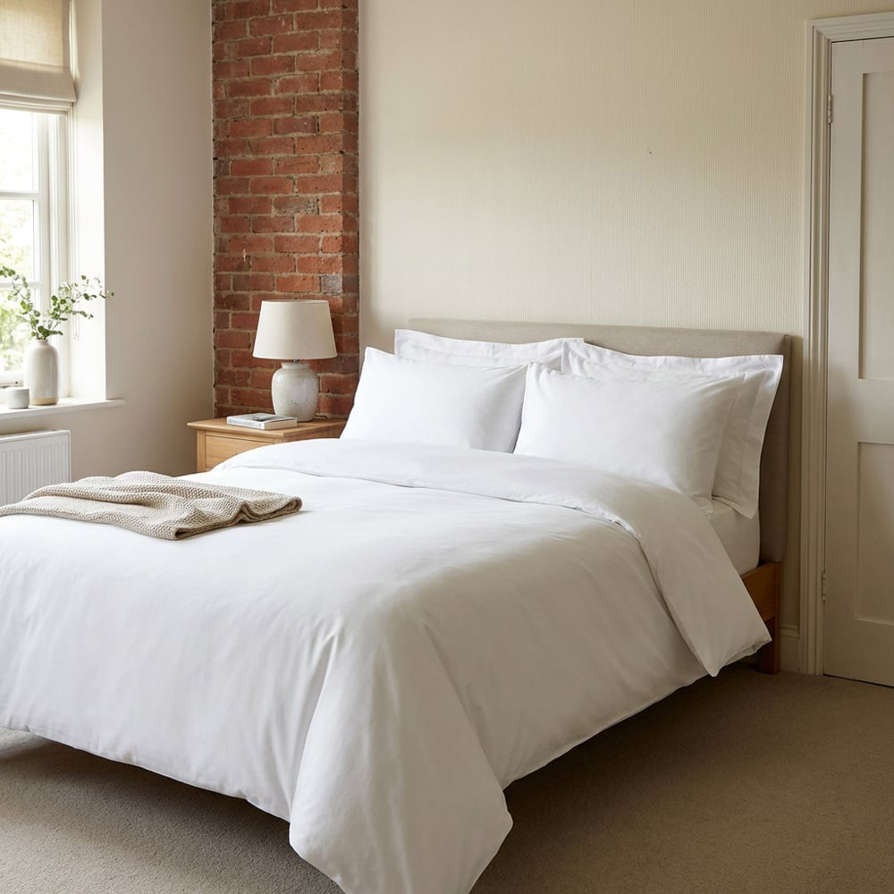 Divante Deviante King White Luxe Cotton Duvet Cover Set Image 1