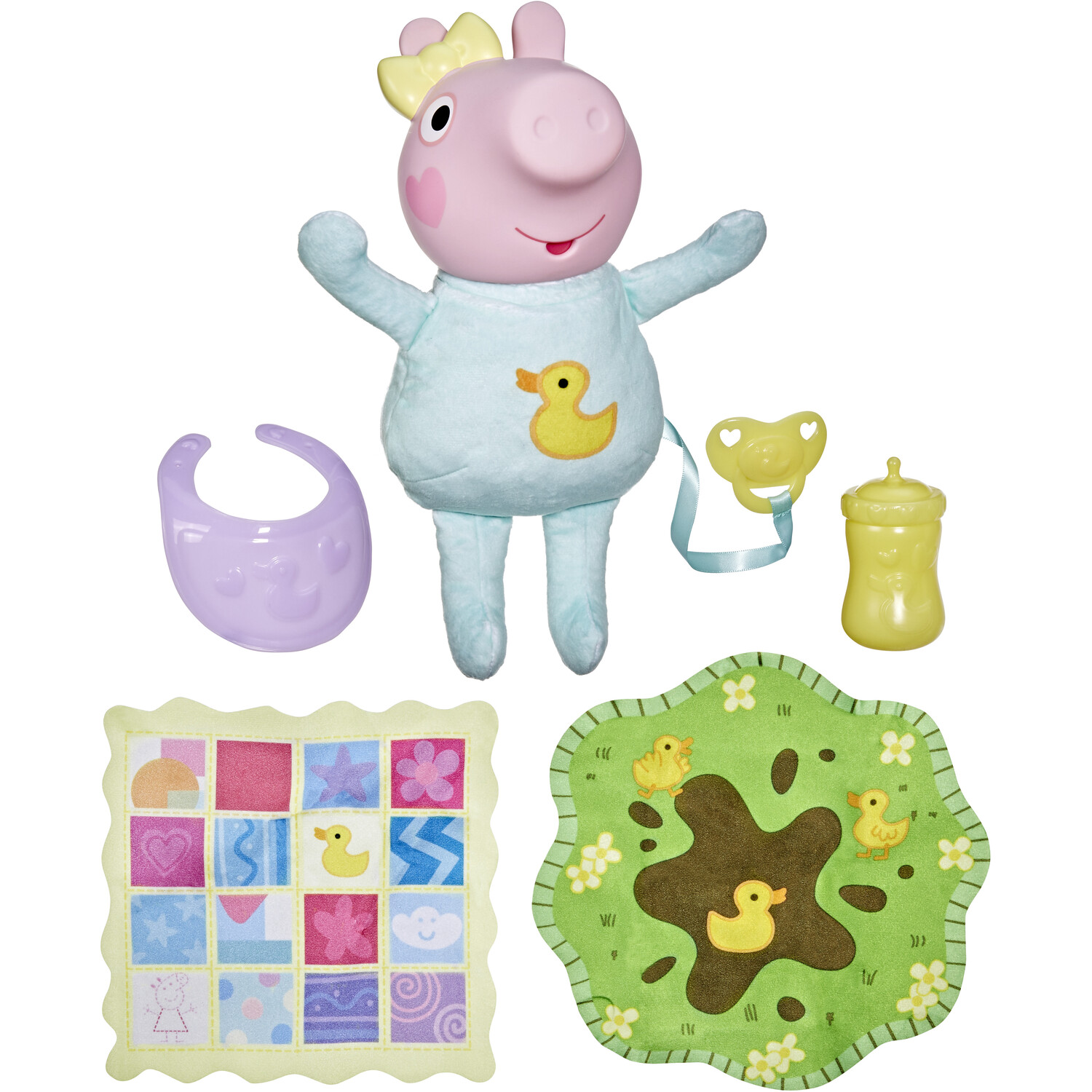 Peppa Pig Oink and Snuggles Evie Baby Doll Set Blue Image 4