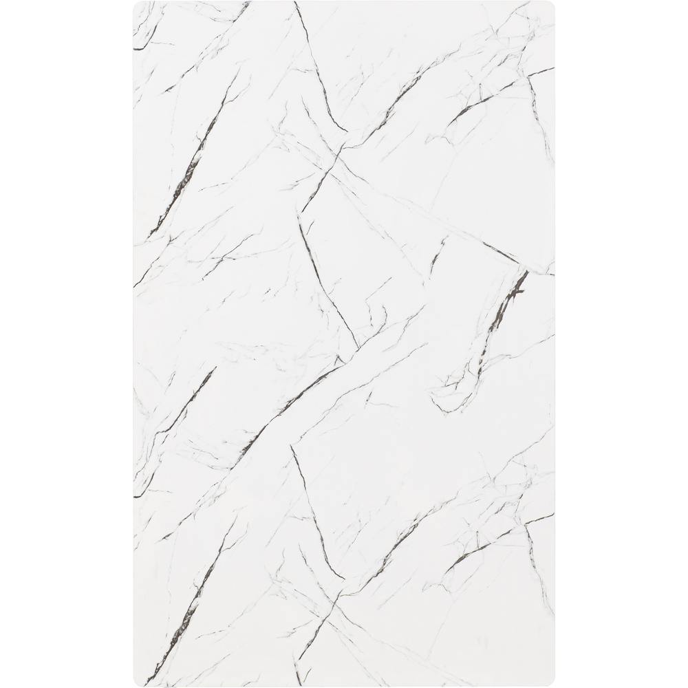 Seconique Marlow 4 Seater Dining Table White Marble Effect Image 5