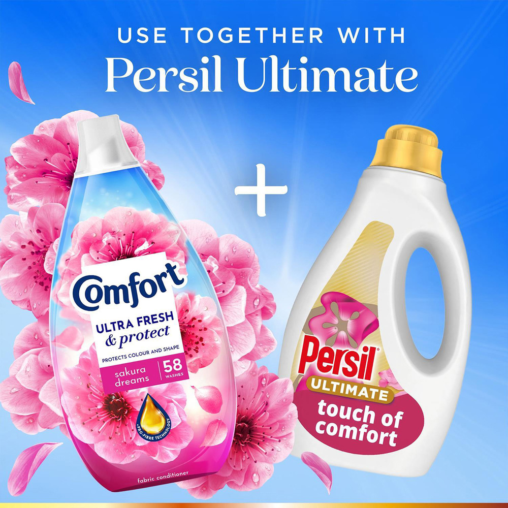 Comfort Ultra Fresh and Protect Sakura Dreams Fabric Conditioner 58 Washes 870ml 6 Pack Image 5