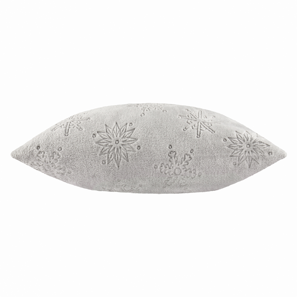 Furn Snowflakes Grey Faux Fur Cushion 50 x 50cm Image 3