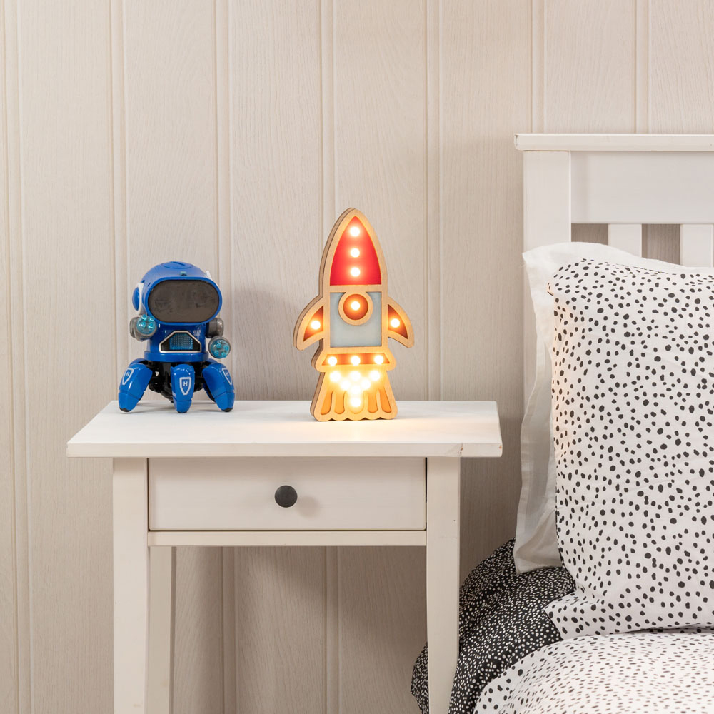ValueLights Rocket LED Children's Nursery Table Lamp Image 5
