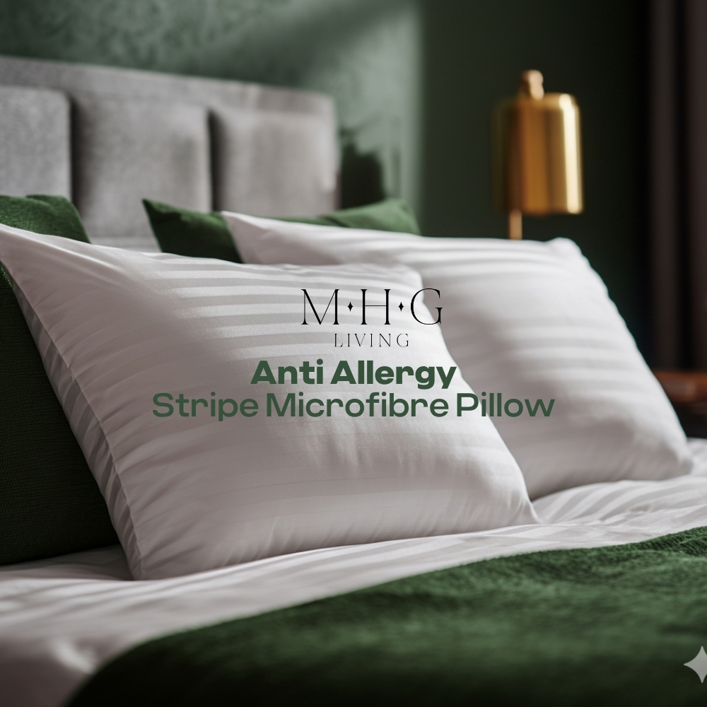 MHG Living Medium Firm Striped Microfibre Pillow Image 3