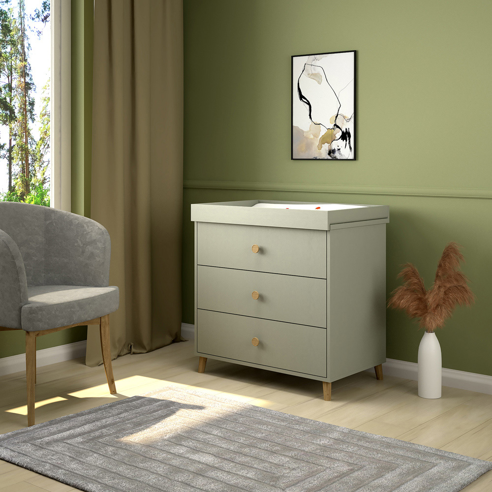 Shefa 890 3 Drawer Grey Kids Changing Dresser Image 6