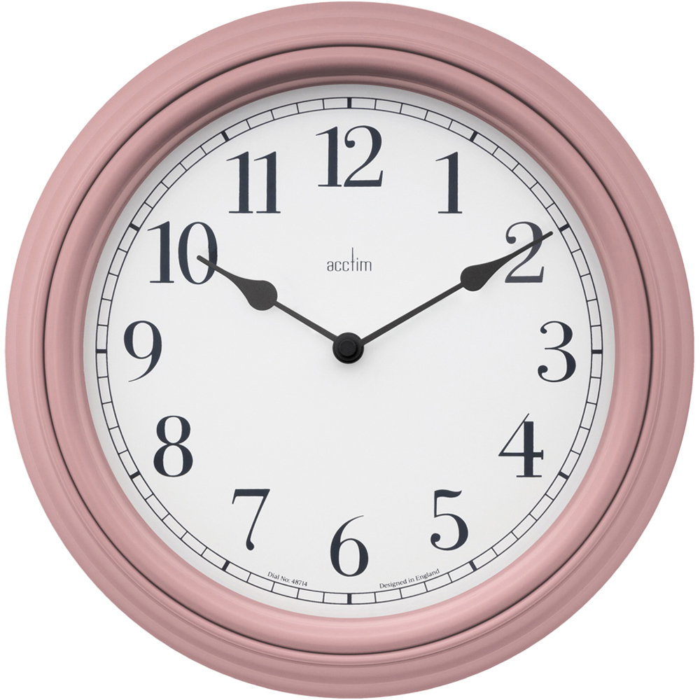 Acctim Devonshire Dusty Rose Wall Clock Image 1