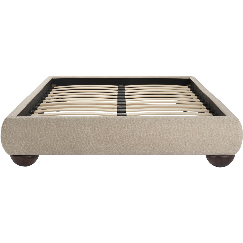 LPD Home Soller Porridge King Size Chenille Tweed Fabric Bed Image 3