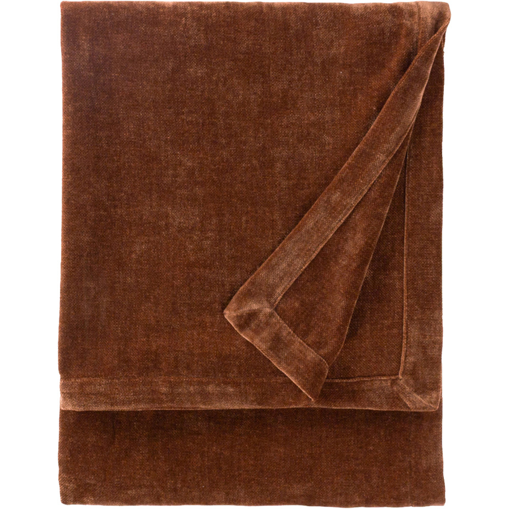 Yard Nutmeg Heavy Chenille Velvet Throw 150 x 200cm Image 1