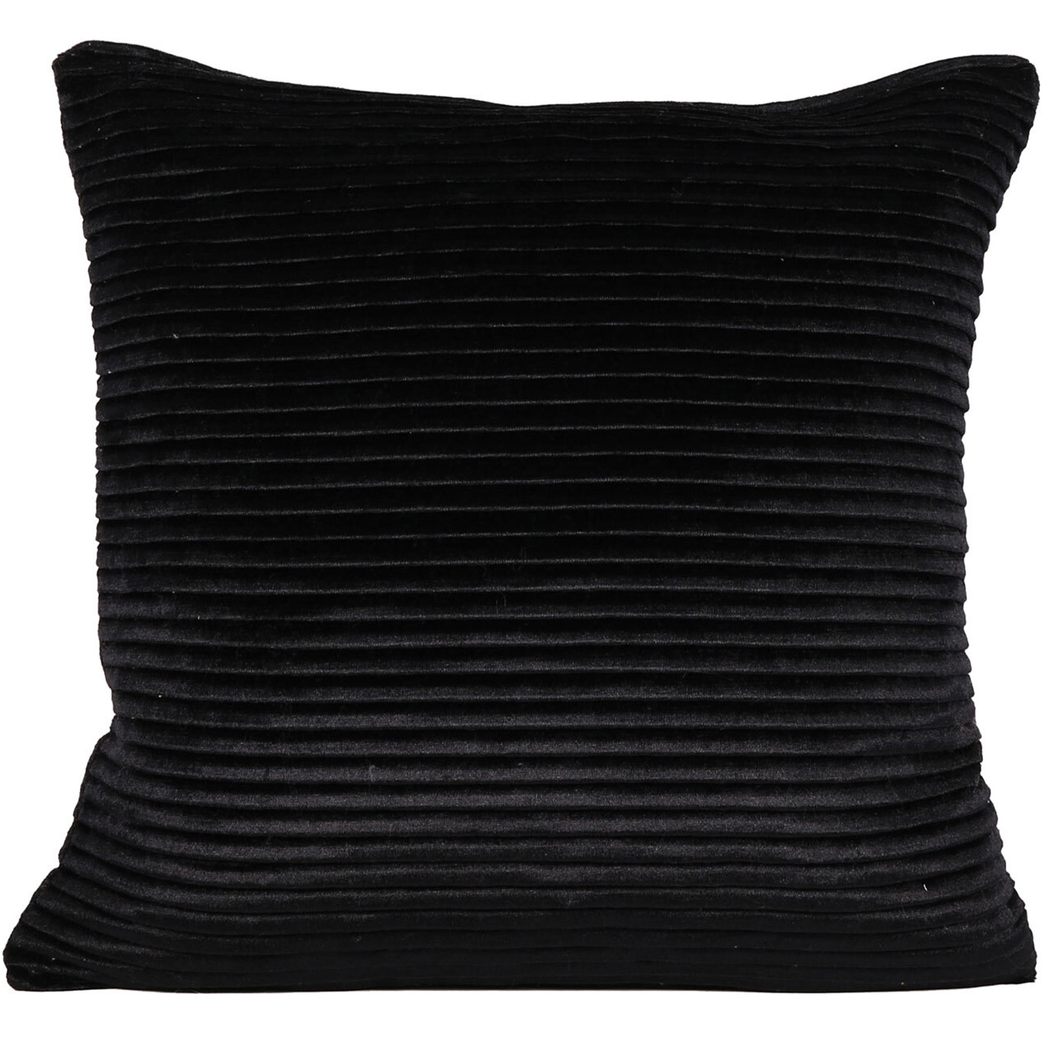 Divante Clara Black Velvet Pleat Cushion 45 x 45cm Image