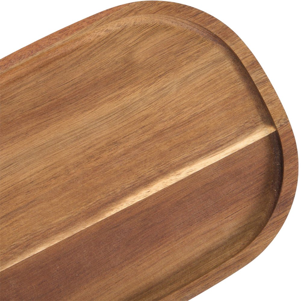 Acacia Wood Serving Platter Natural Oval Image 5