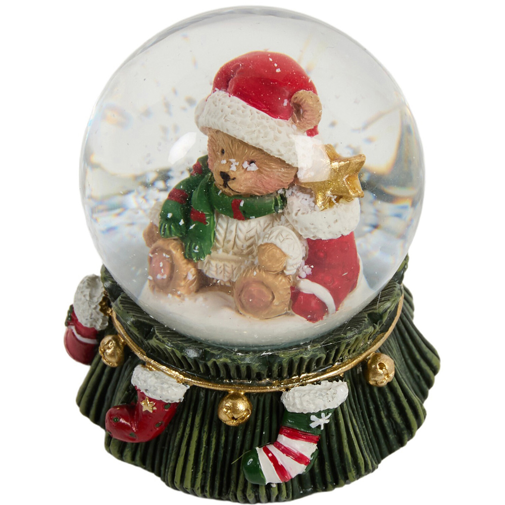 Mini Festive Bear Snow Globe Image 4