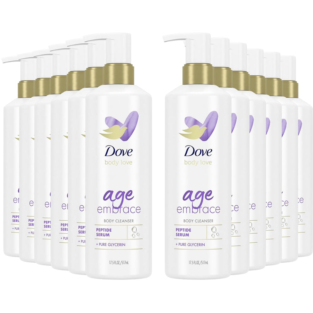 Dove Body Love Age Embrace Body Cleanser with Peptide Serum and Glycerine 517ml 12 Pack Image 1