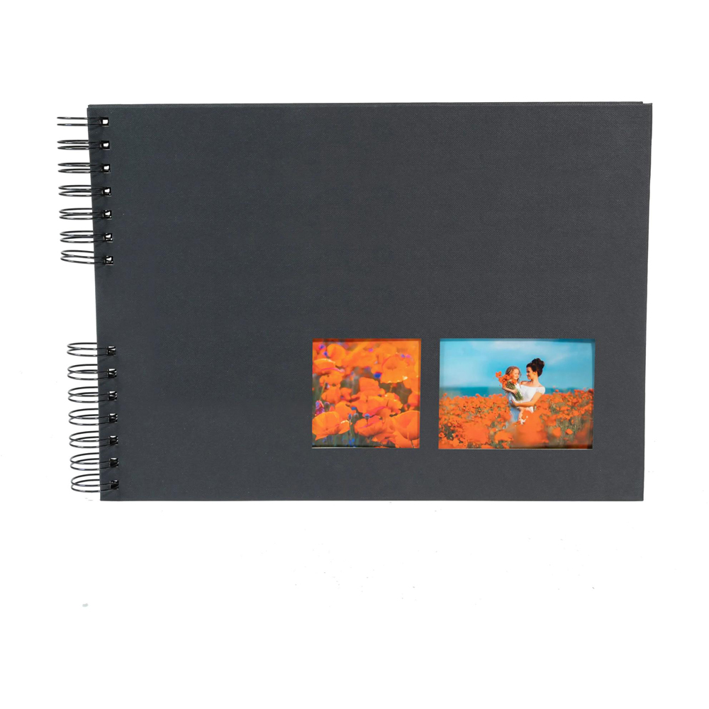 Exacompta Milano Black Wirebound Photo Album 50 Pages 150 Photos Image 3