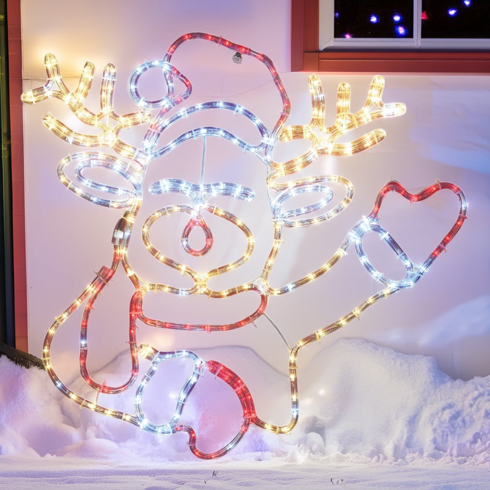 Reindeer Festive Rope Light - Multicolour Image 1
