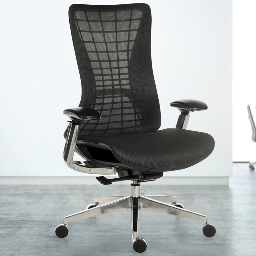 Teknik Quantum Black Mesh Swivel Ergonomic Office Chair Image 1