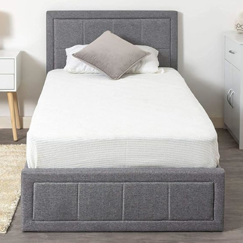 Portland Single Ottoman Upholstered Bed Frame with Storage Image 1