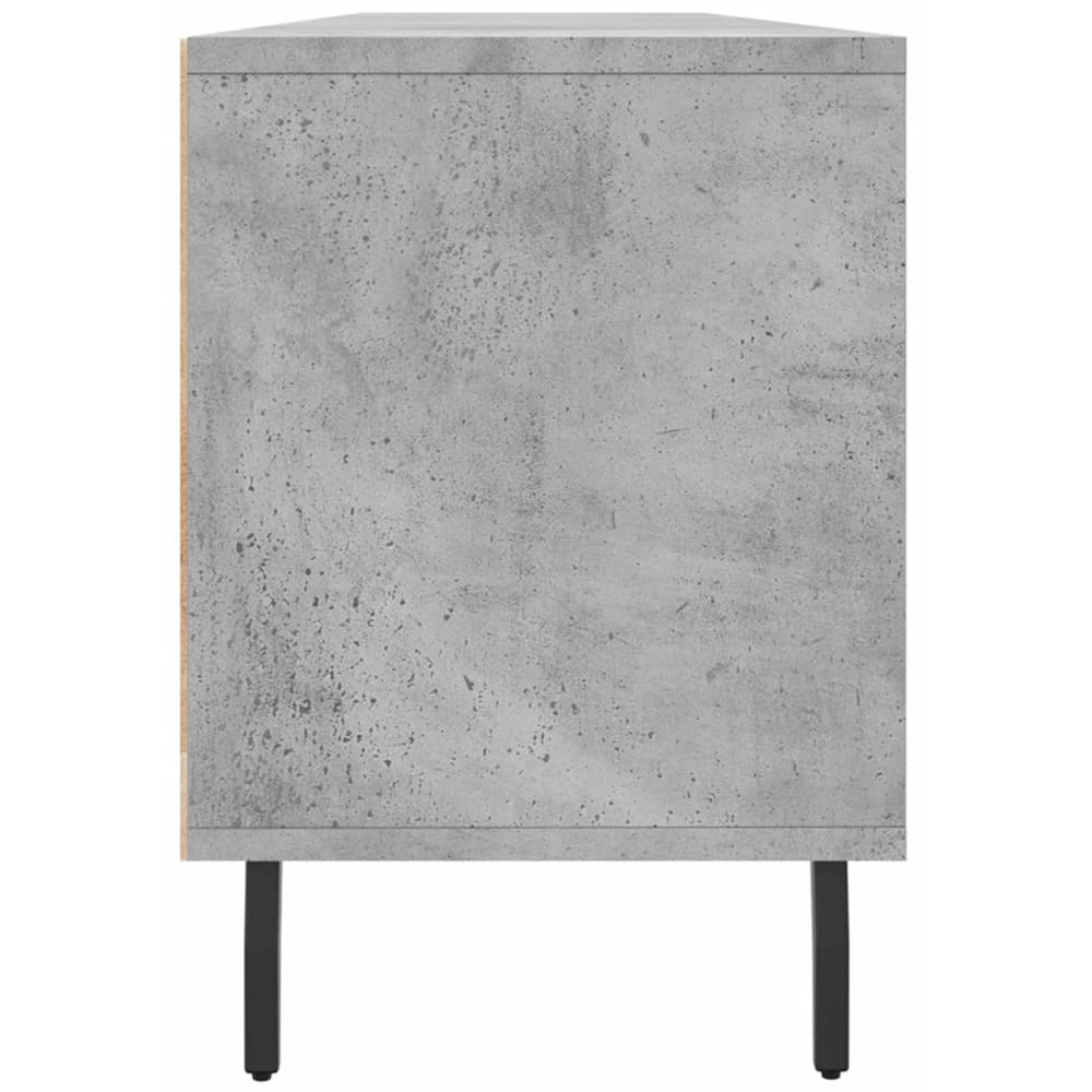 vidaXL 3 Door 3 Shelf Concrete Grey TV Cabinet Image 7
