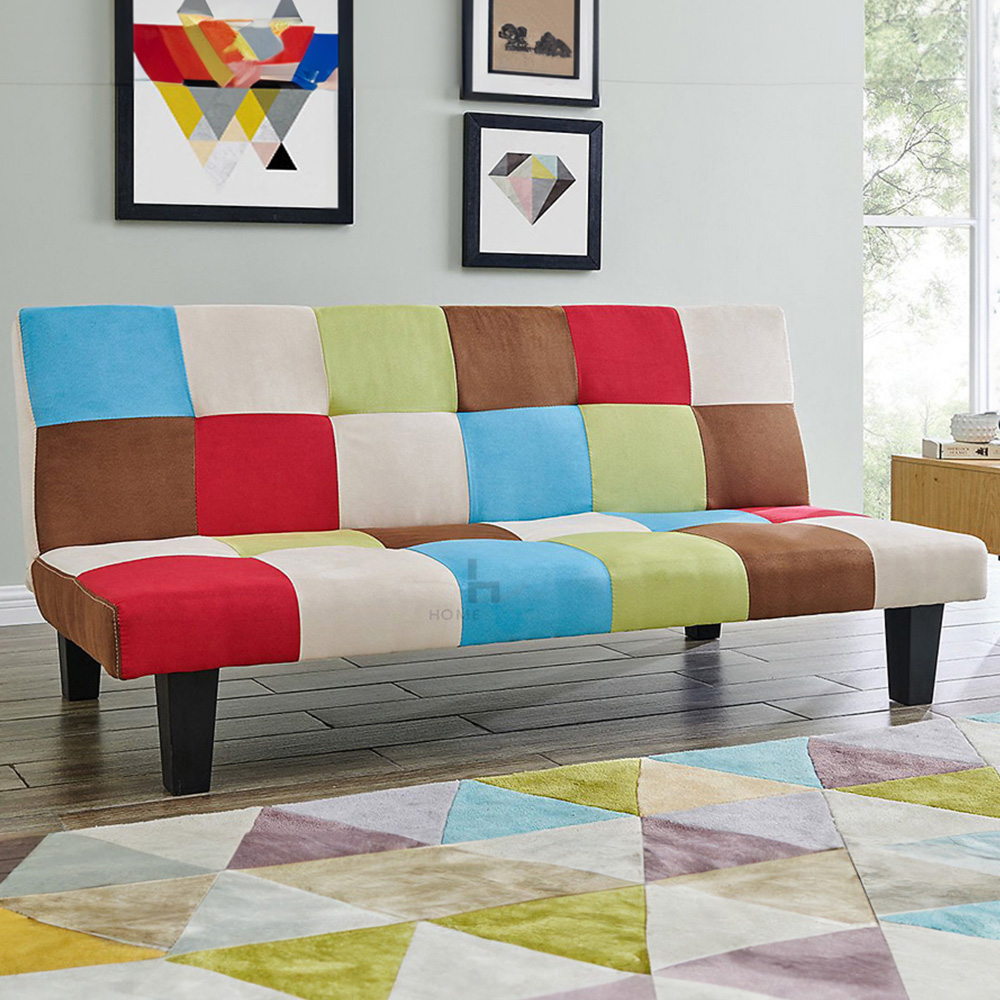 Home Detail Atlanta 2 Seater Multicolour Fabric Sofa Bed Image 1