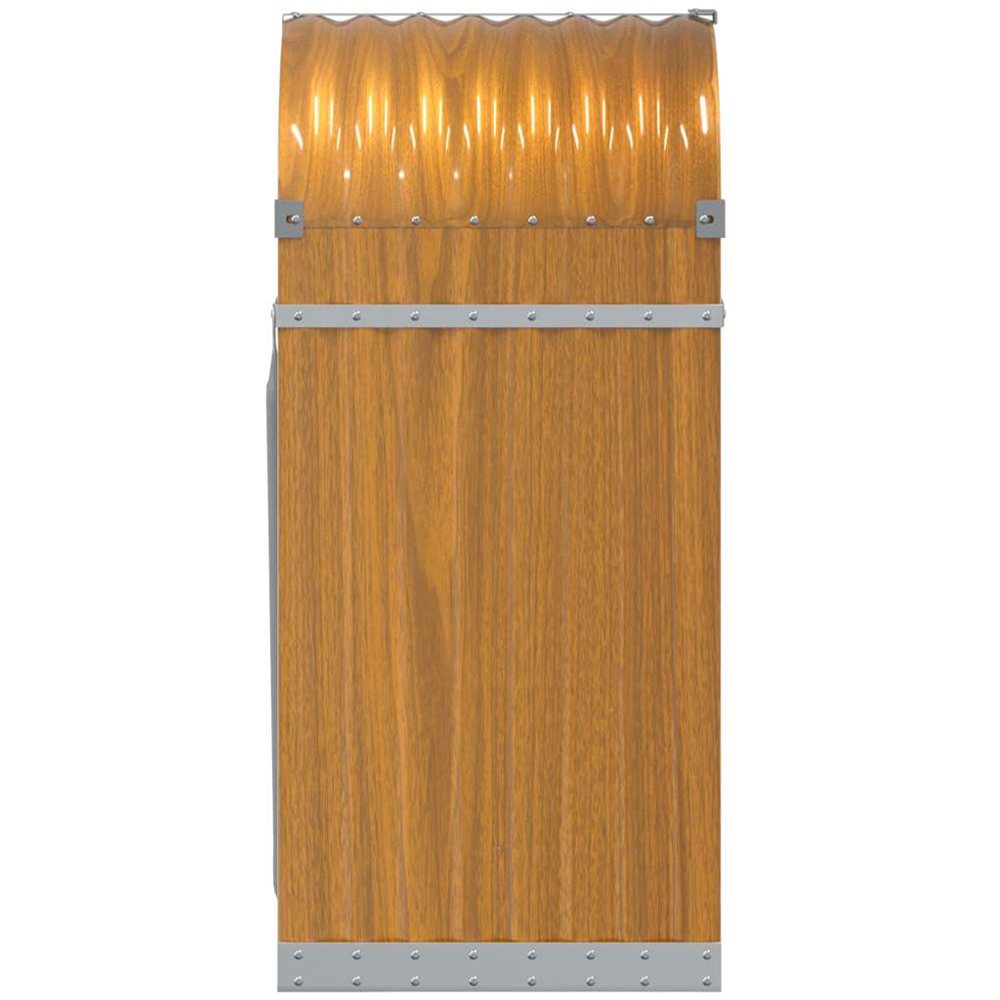 vidaXL Brown Galvanised Steel Firewood Log Holder 100 x 40 x 45cm Image 4