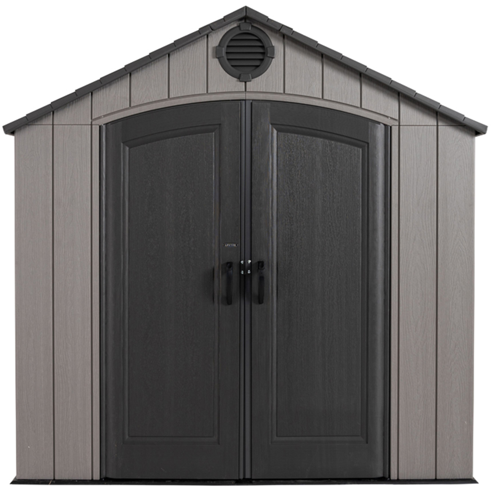 Lifetime Products 8 x 17.5ft Grey Outdoor Storage Shed Image 3