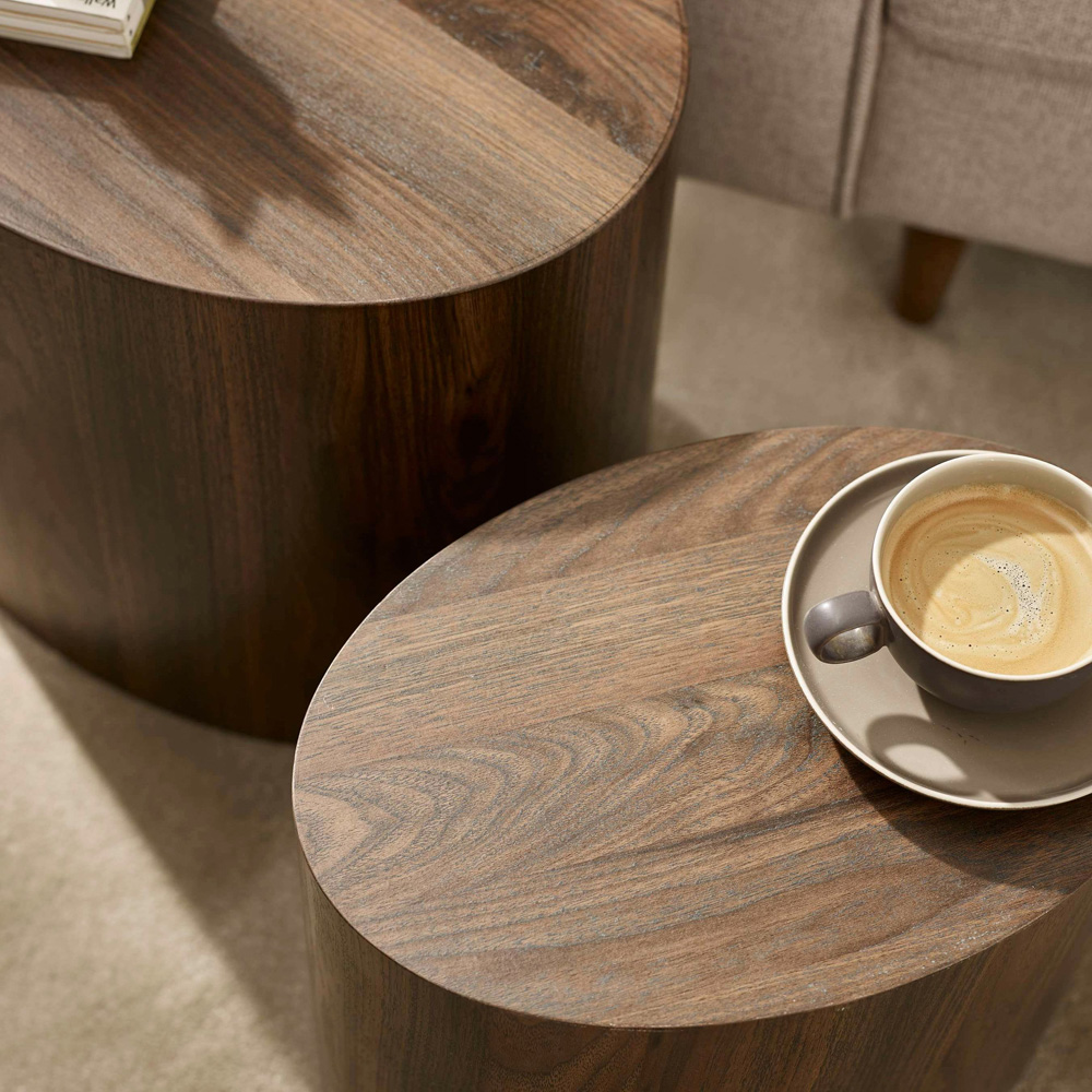 Julian Bowen Toba Walnut Effect Nest of Tables Set of 2 Image 4