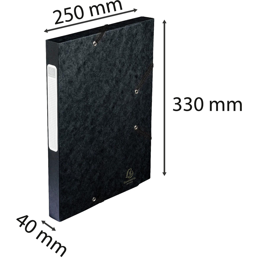Exacompta A4 Black Pressboard Box File 10 Pack Image 9