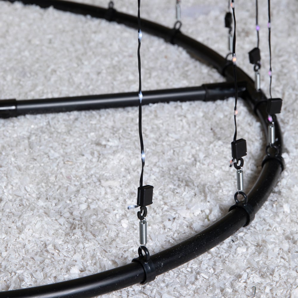 Samuel Alexander Pre-Lit Multi-Function Rainbow LED Pyramid Christmas Cone Tree 140cm Image 8