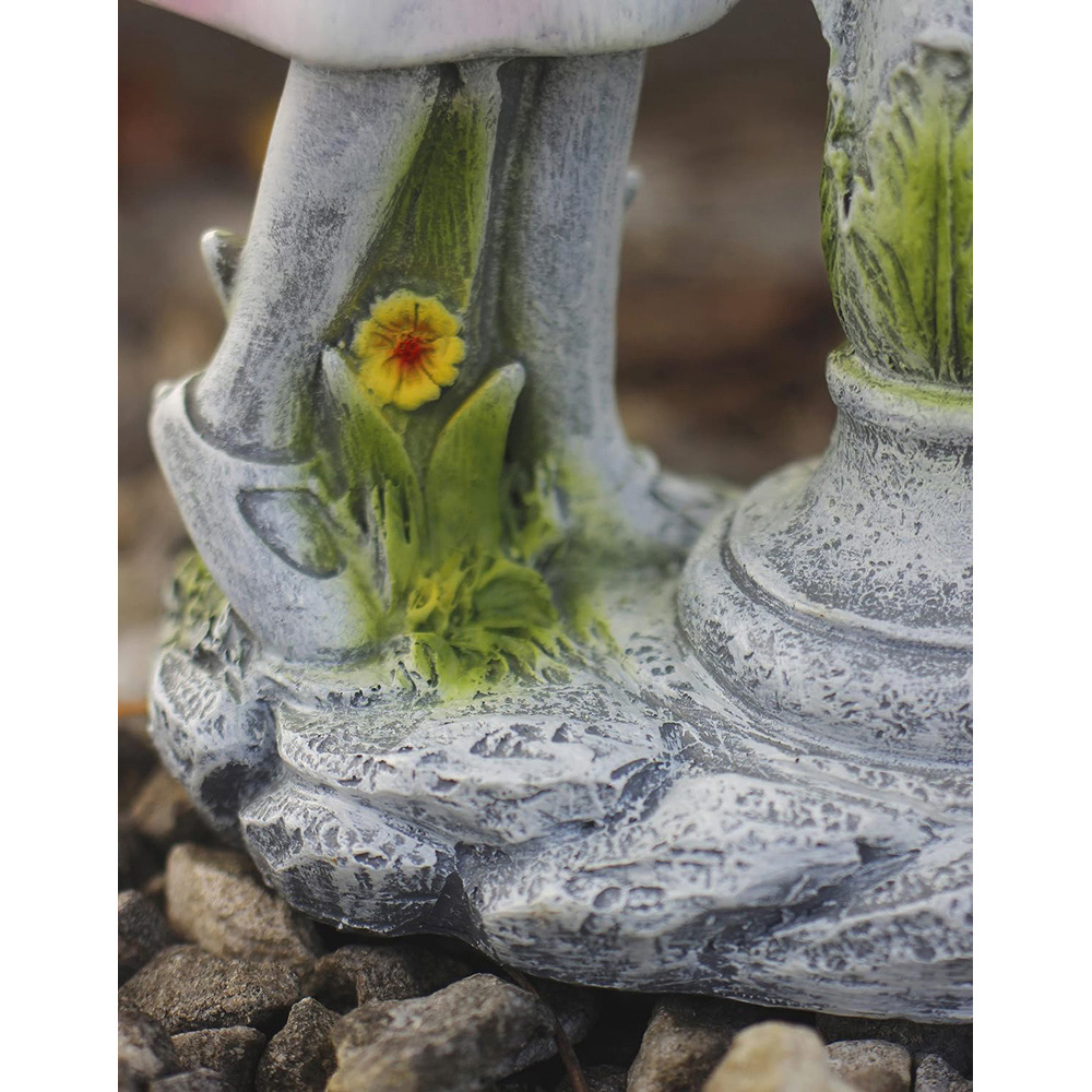 Marco Paul Solar Resin Fairy Bird Bath Image 3