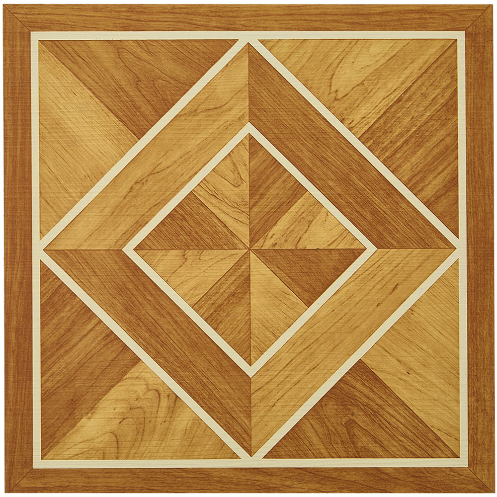 Living and Home Wood Look PVC Self-Adhesive Parquet Flooring Tile 30 x 30cm 30 Pack Image 2