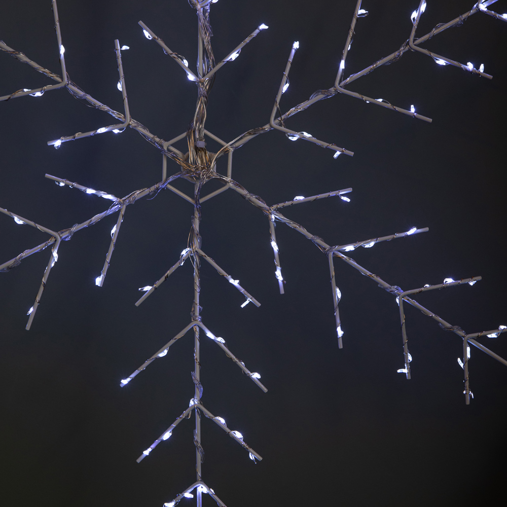 Samuel Alexander White LED Light Up Metal Christmas Snowflake Decoration Image 6