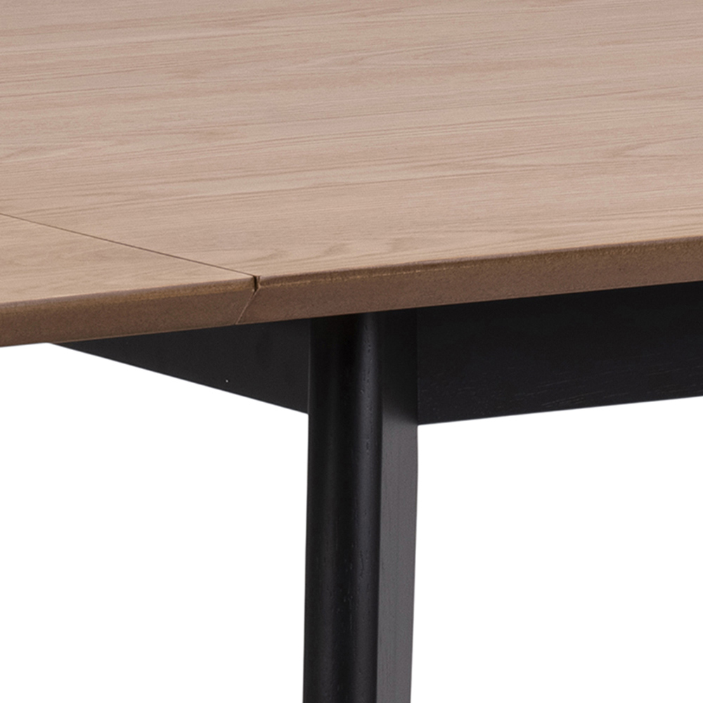 Florence Roxby 80 to 120cm Extending Dining Table Oak and Black Image 7