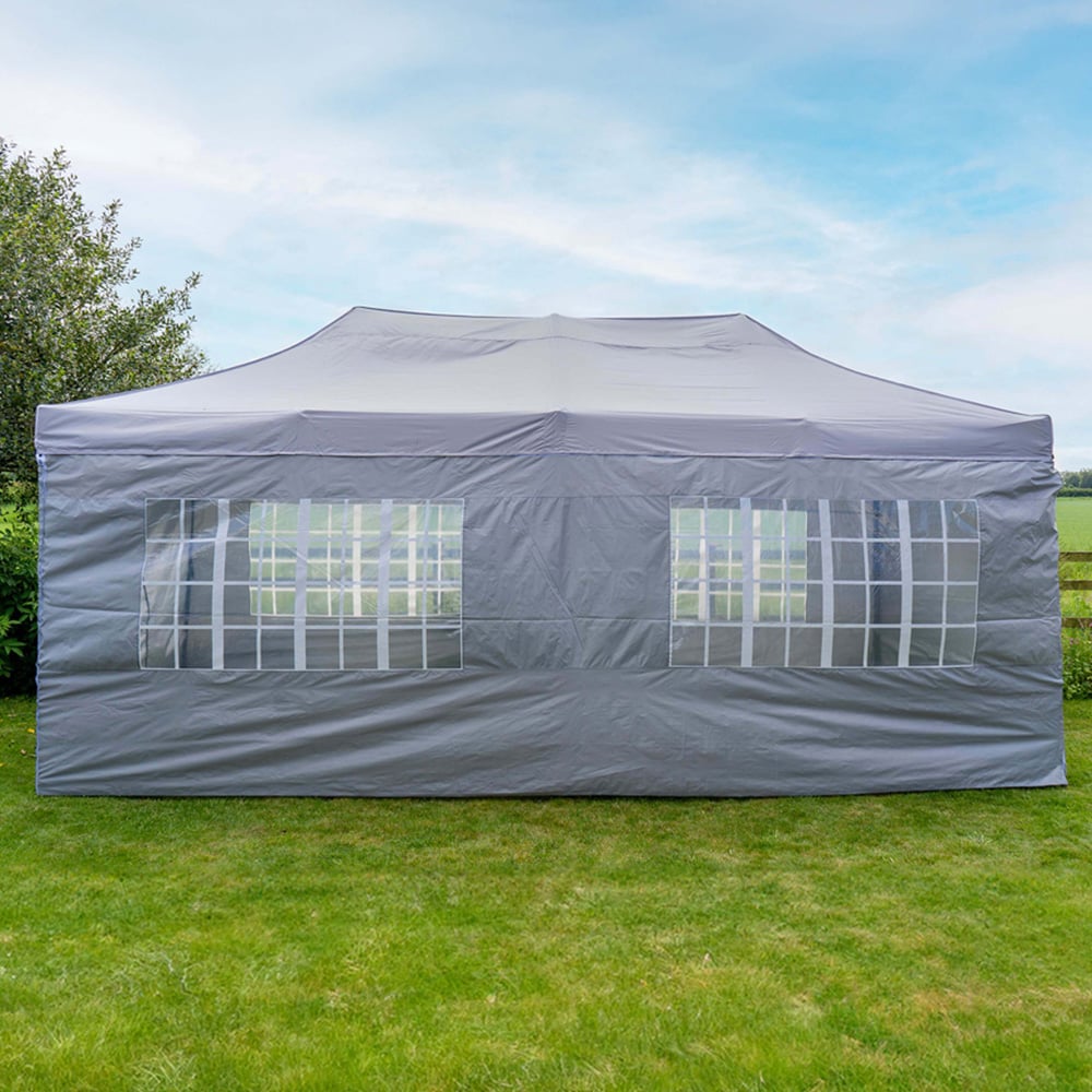 Jack Stonehouse 6 x 3m Light Grey Pop Up Gazebo Image 1