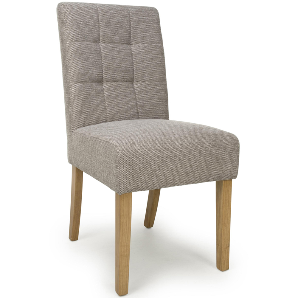 Portland Harlow Mocha Weave Walnut Legs Waffle Back Dining Chair Image 2
