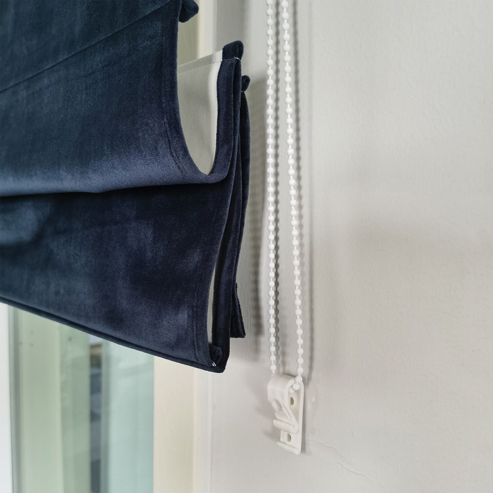 Roman Matte Velvet Blackout Blind Midnight Blue Image 3