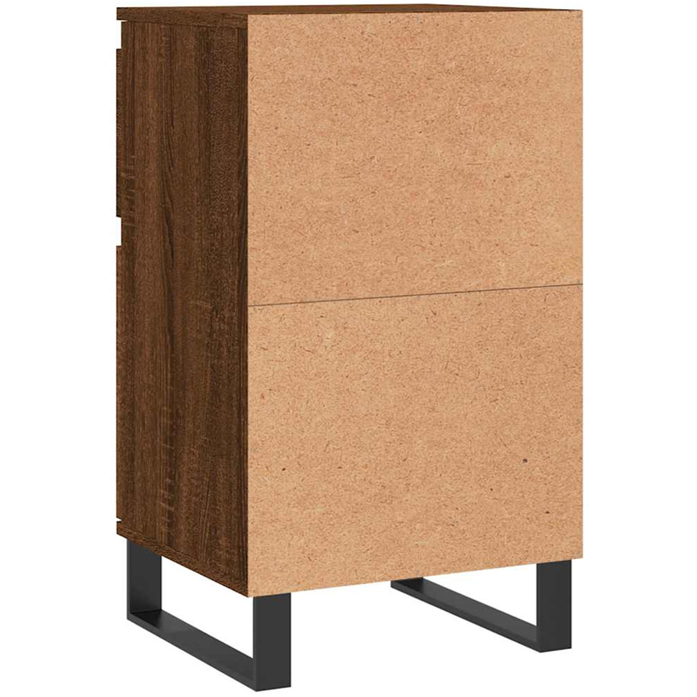 vidaXL Single Door Single Drawer Brown Oak Sideboard Set of 2 Image 7