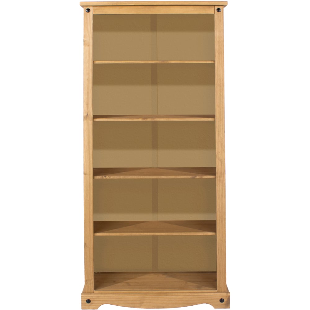 Core Products Corona 5 Shelf Antique Pine Tall Bookcase Image 3