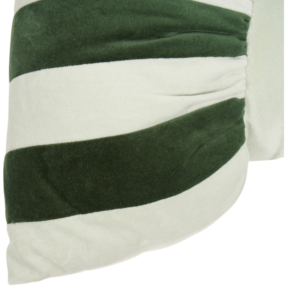 Bow Stripe Festive Velvet Cushion Image 4