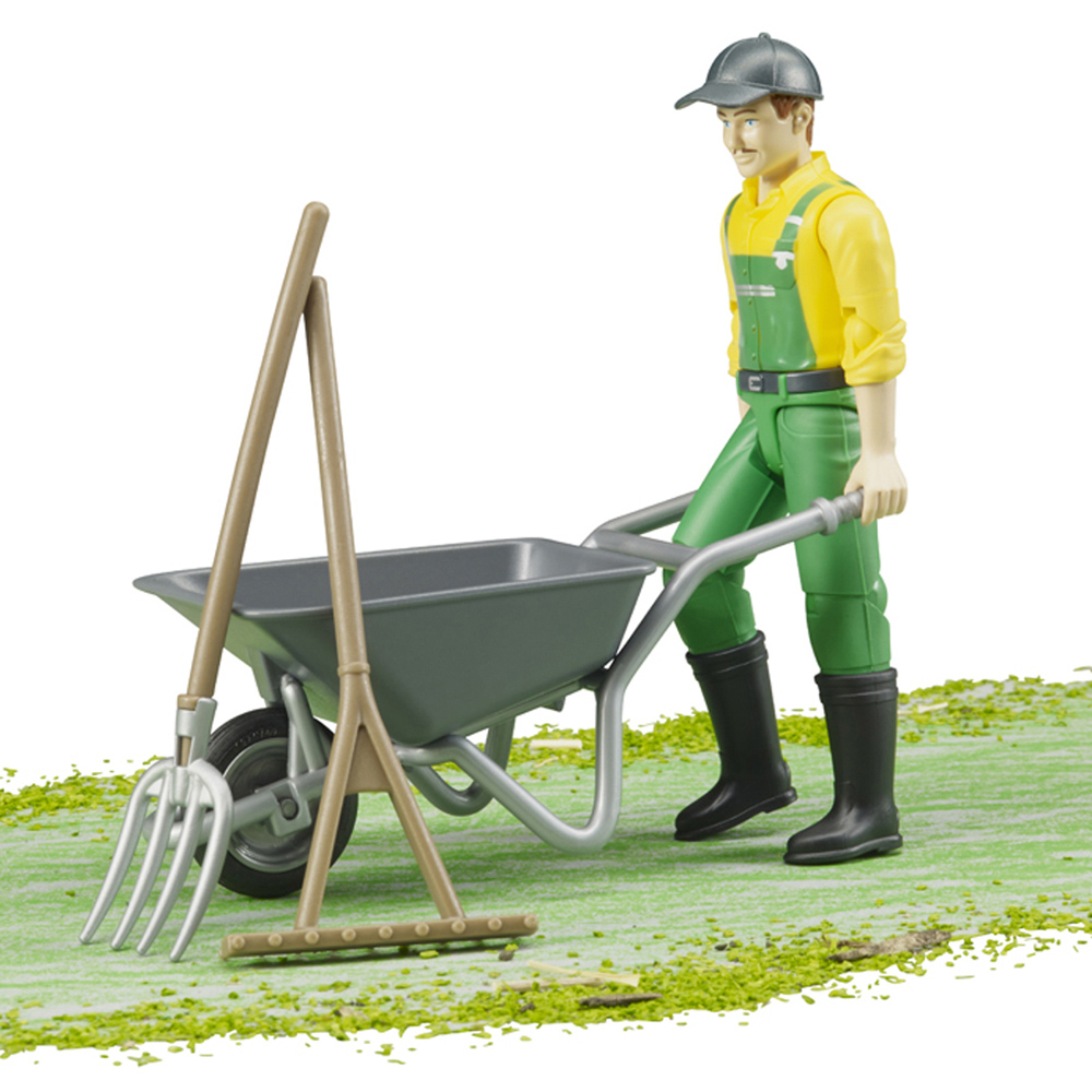 Bruder Kids bworld Farmer Figure and Accessories Playset Model Image 5