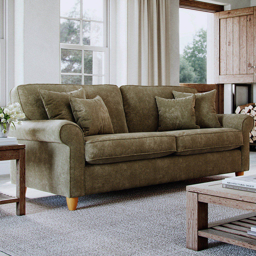 Sinatra 3 Seater Large Glory Winter Moss Sofa Image 1