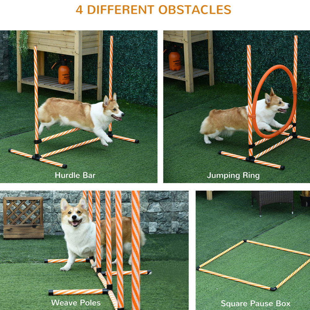PawHut Pet Agility Dog Jump Hurdle Bar Training Set Image 4
