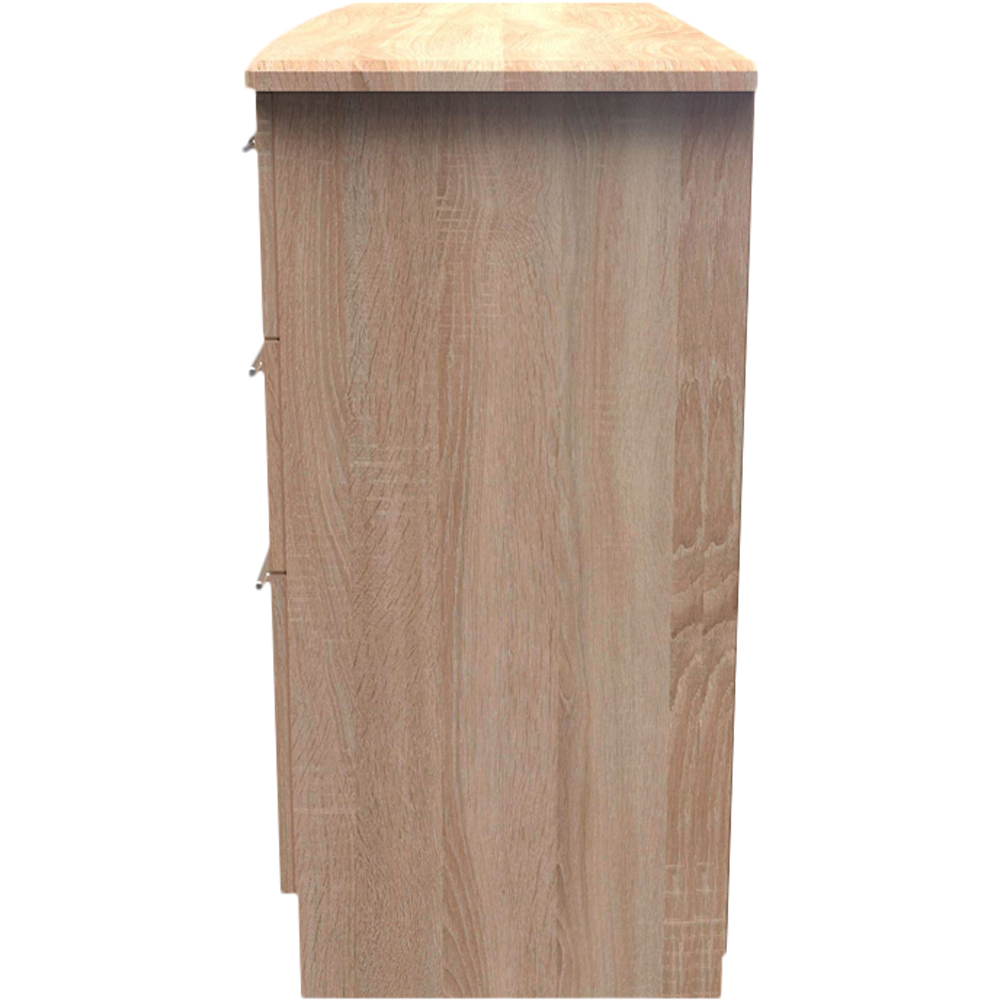 Crowndale Sherwood 6 Drawer Bardolino Oak Wide Midi Chest of Drawers Image 3