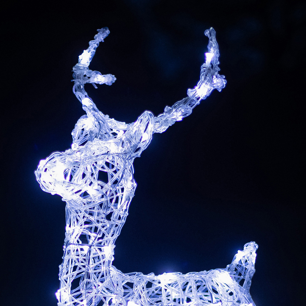 The Christmas Centre 90 LED Soft Acrylic Light-Up Small Stag Reindeer 60cm Image 4
