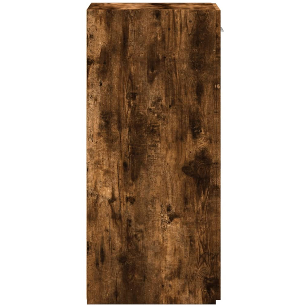vidaXL Single Door Single Drawer Smoked Oak Sideboard Image 5