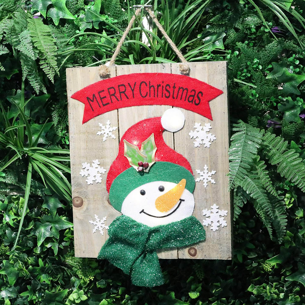 Shatchi Novelty Snowman Wooden Frame Christmas Decoration Image 2