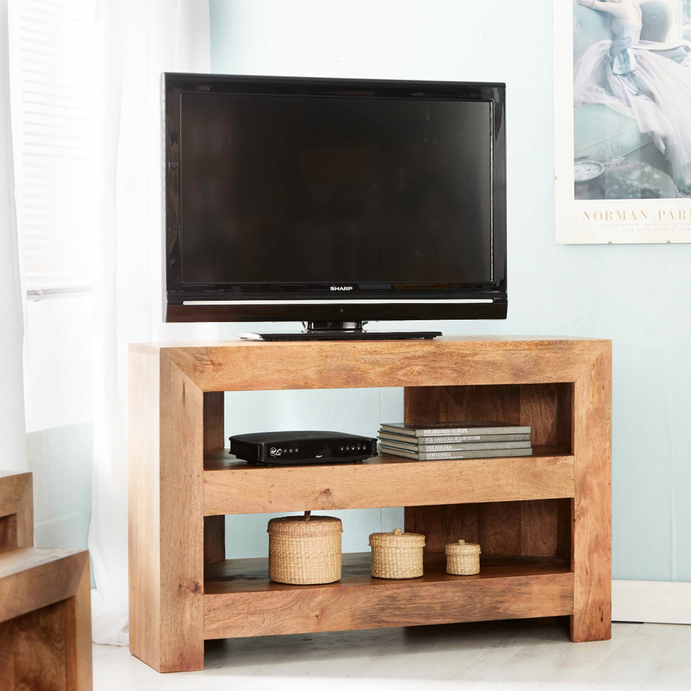 Brooklyn Napoli Toko 2 Shelf Light Mango Corner TV Unit Image 6