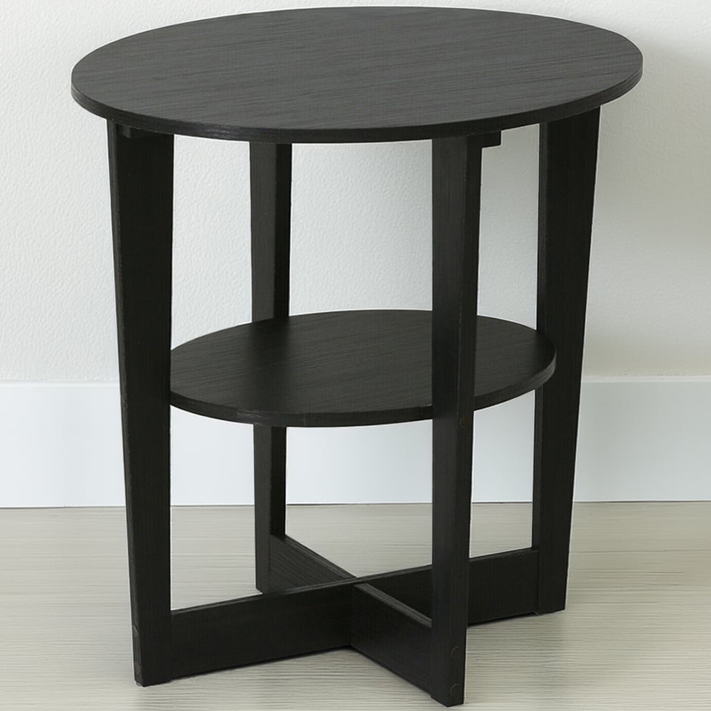 Walplus Jaya Walnut Oval End Table Image 1