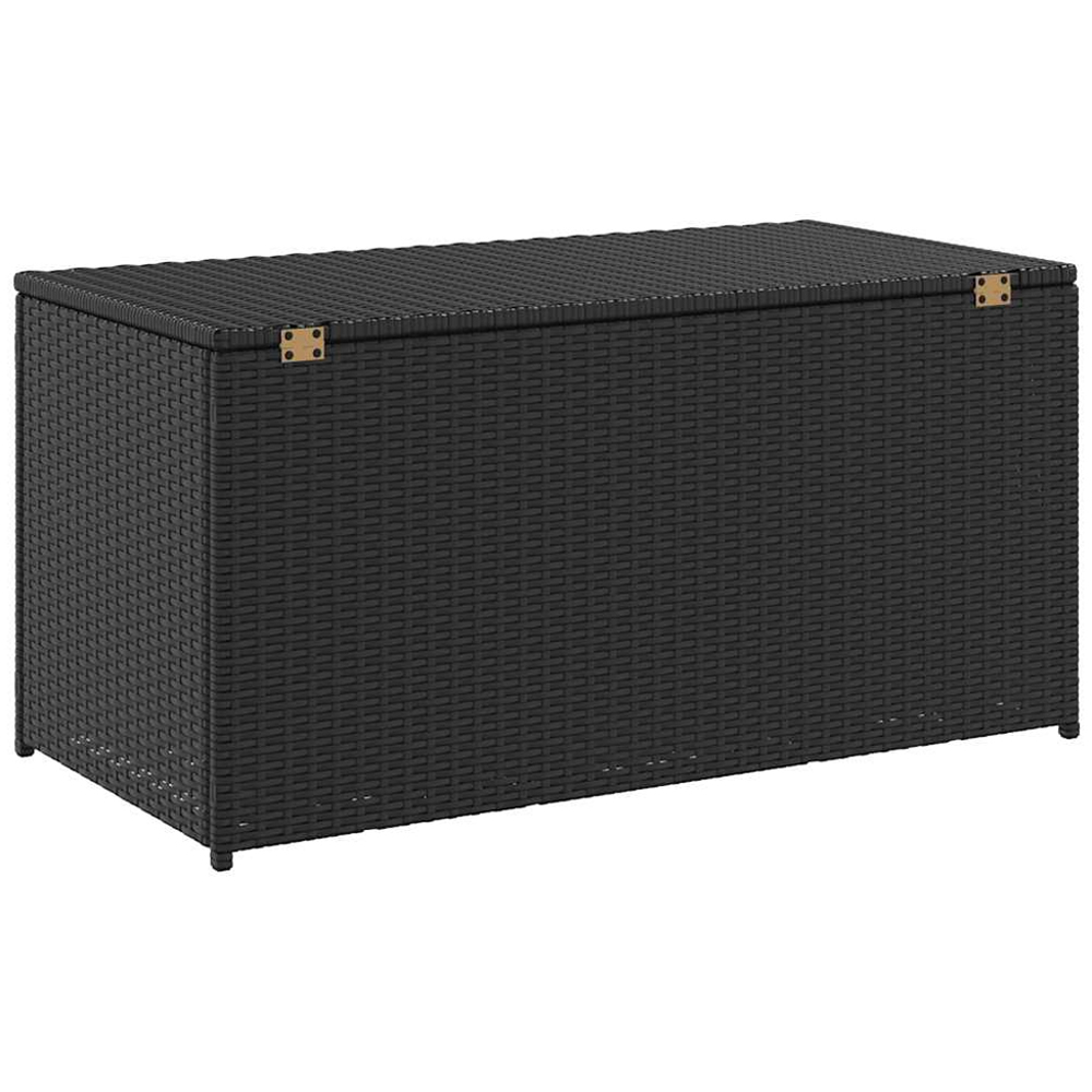 vidaXL 50 x 100 x 50cm Black Poly Rattan Garden Storage Box Image 5
