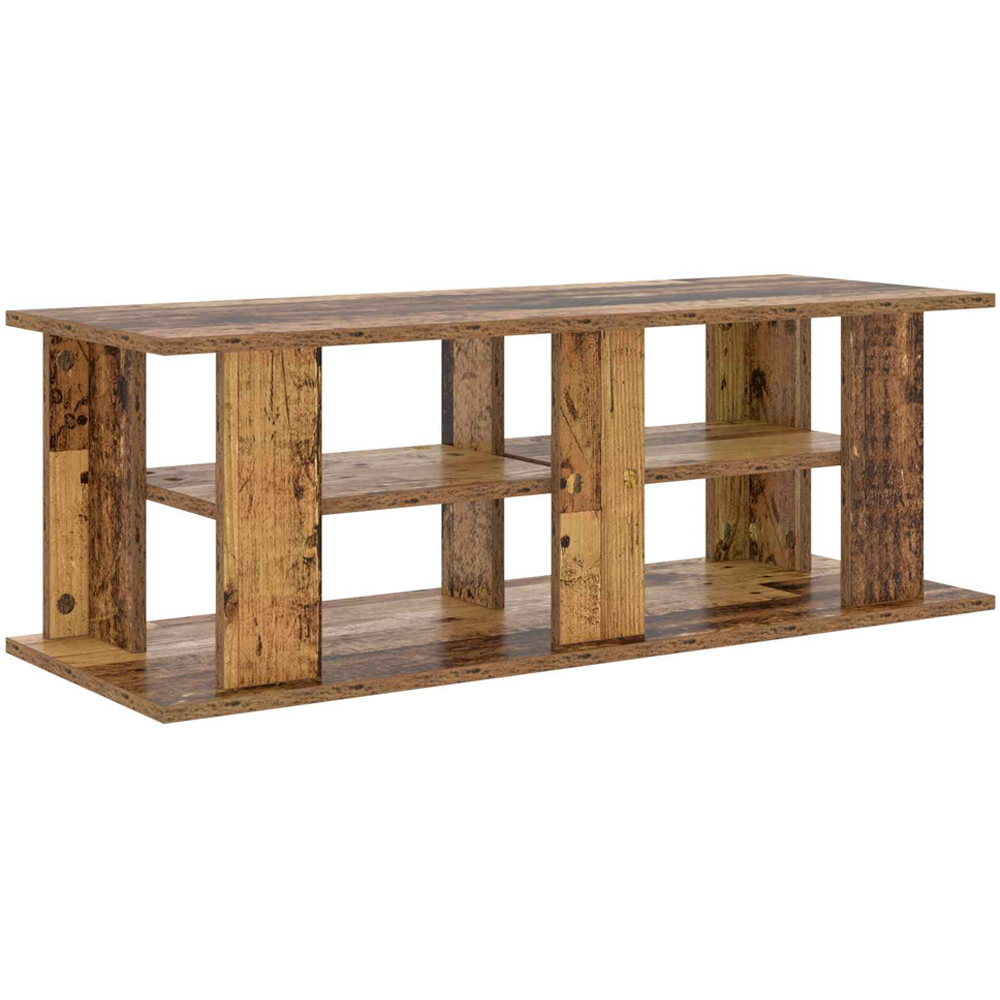 vidaXL 2 Shelf Old Wood TV Stand Image 6