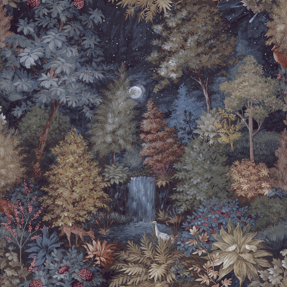 Holden Decor Midnight Woods Navy Wallpaper Image 1