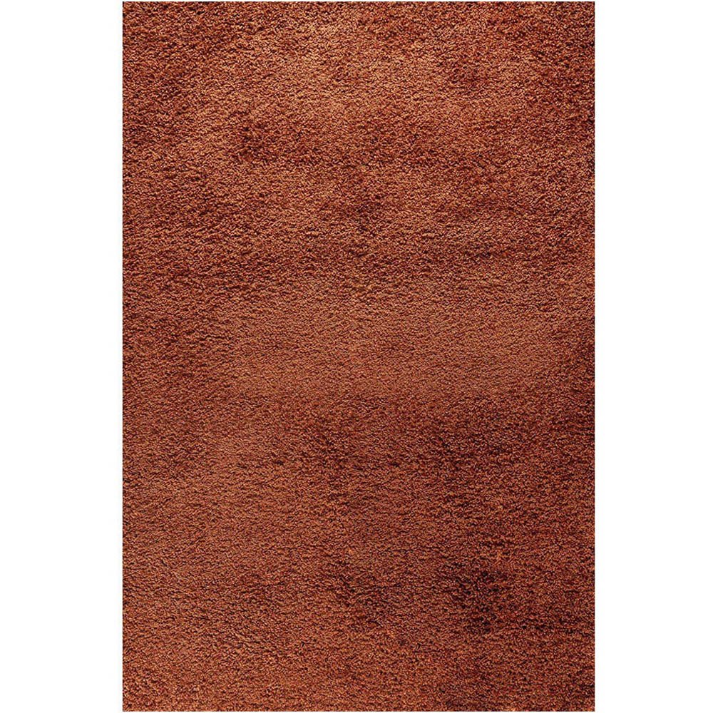 Desire Rugs Oxford Terracotta Plain Shaggy Rug 80 x 150cm Image 1