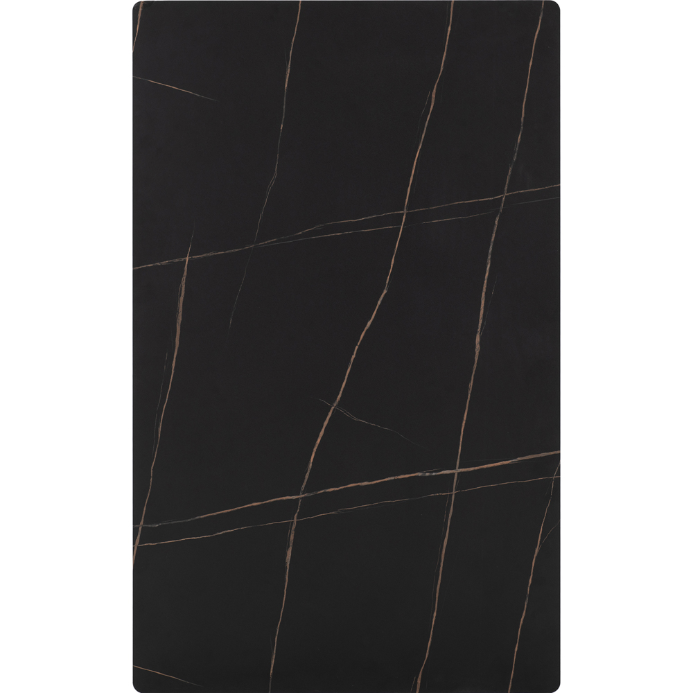 Seconique Marlow 4 Seater Black Dining Table Marble Effect Image 5